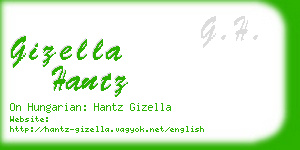 gizella hantz business card